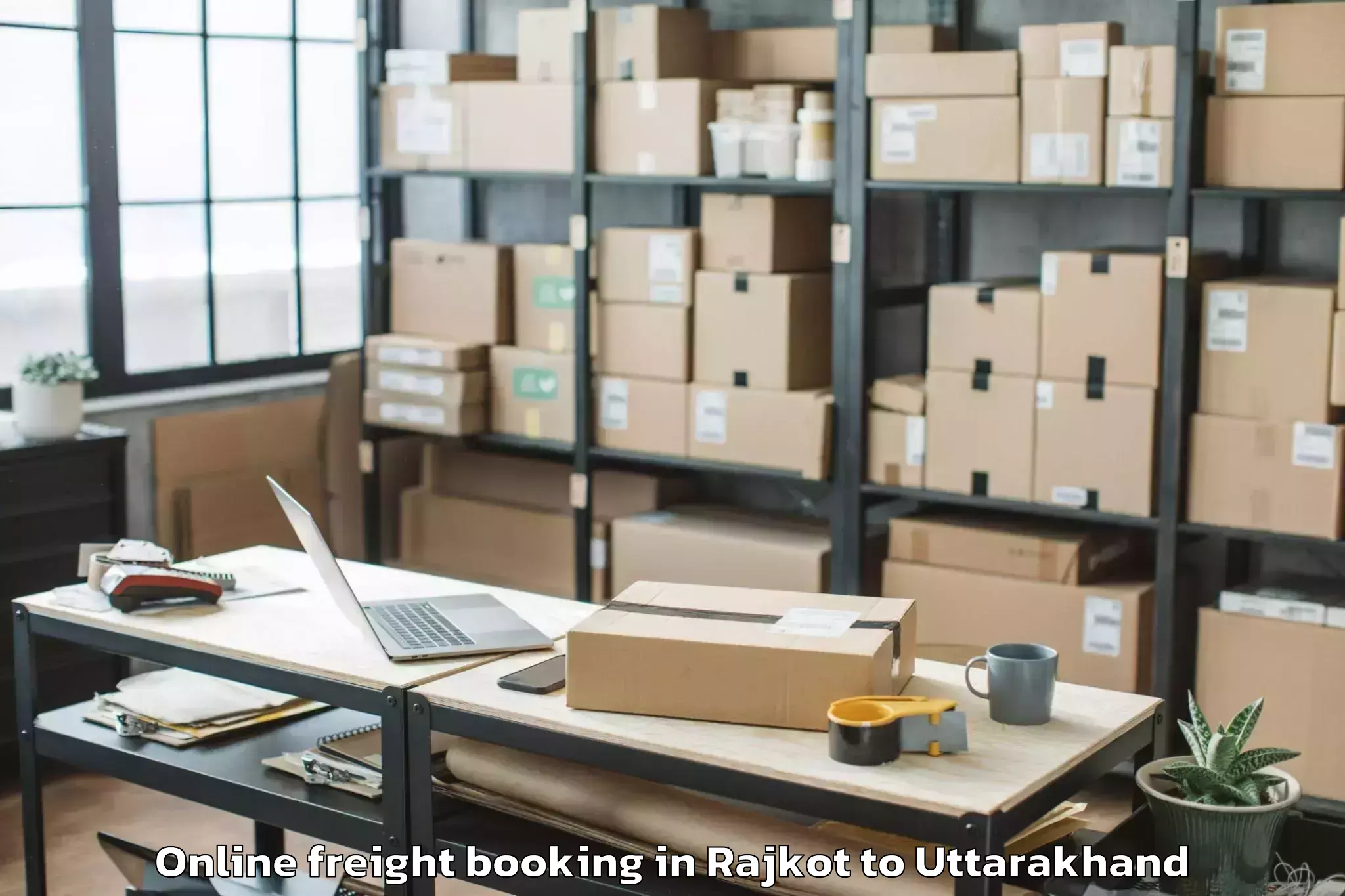 Affordable Rajkot to Uttarkashi Online Freight Booking